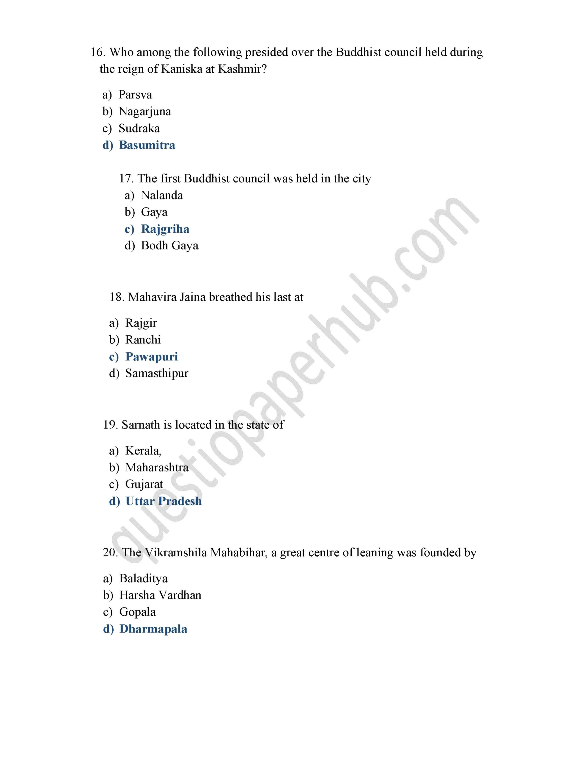 history mcq