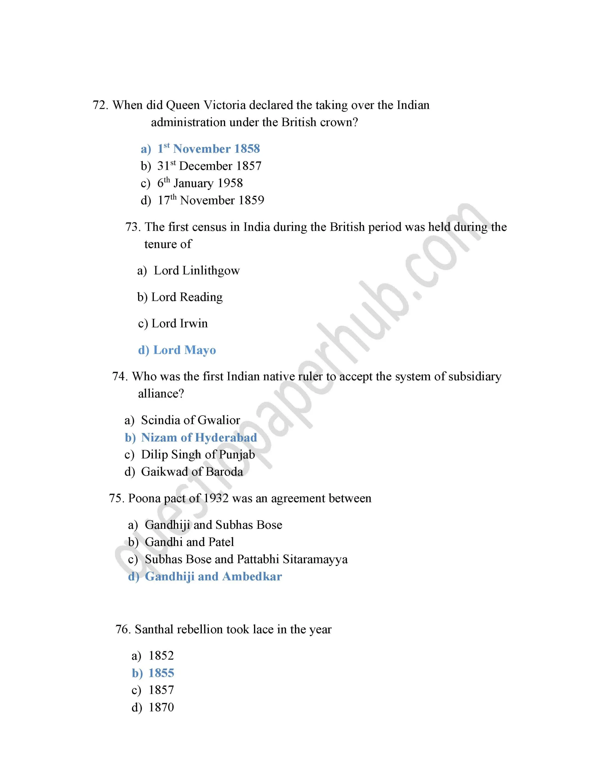 history mcq