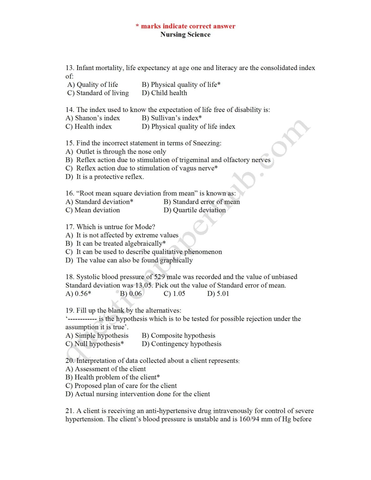 BSC NURSING QUESTION BANK SOLVE visual data 8