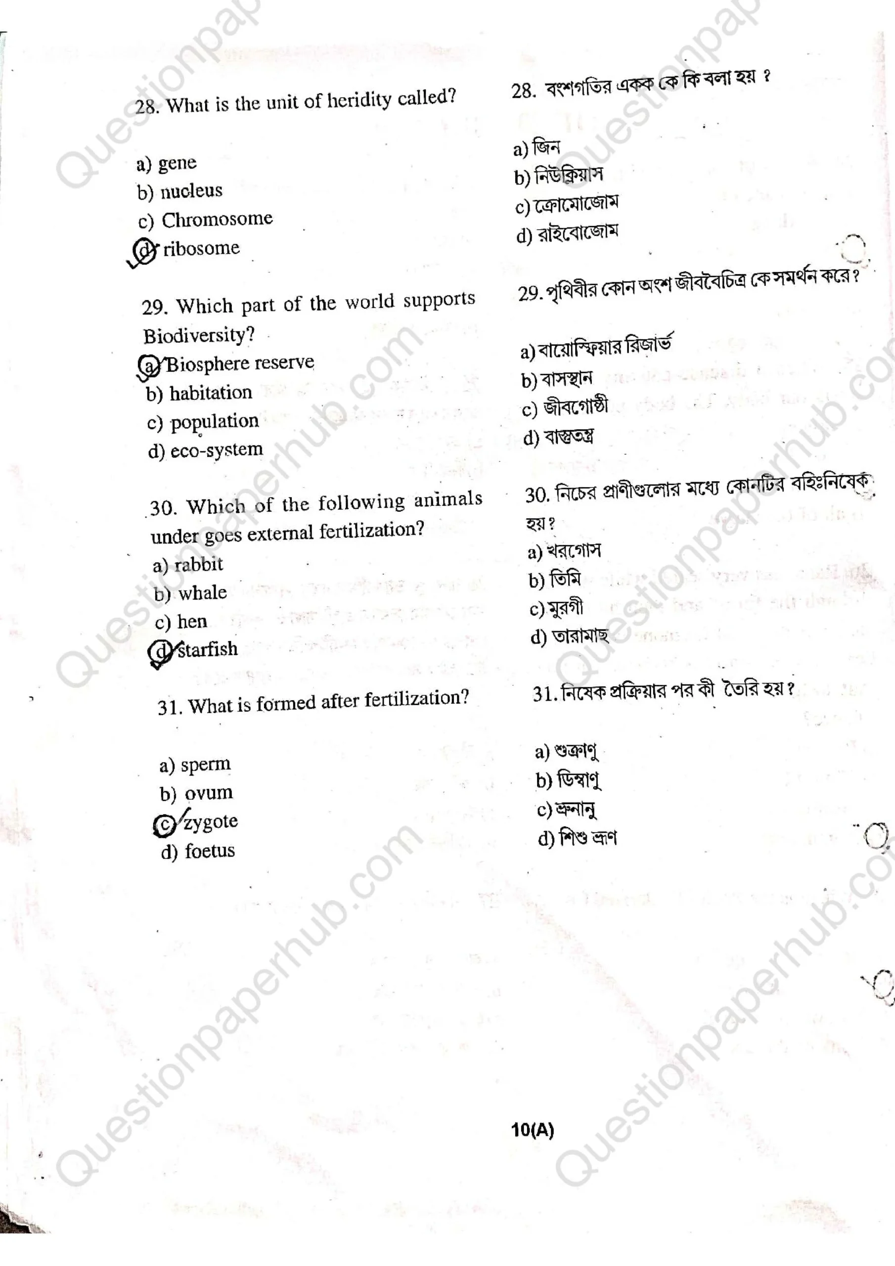 Tripura (SCERT) NMMS Question Paper 2025 With Answers page 10