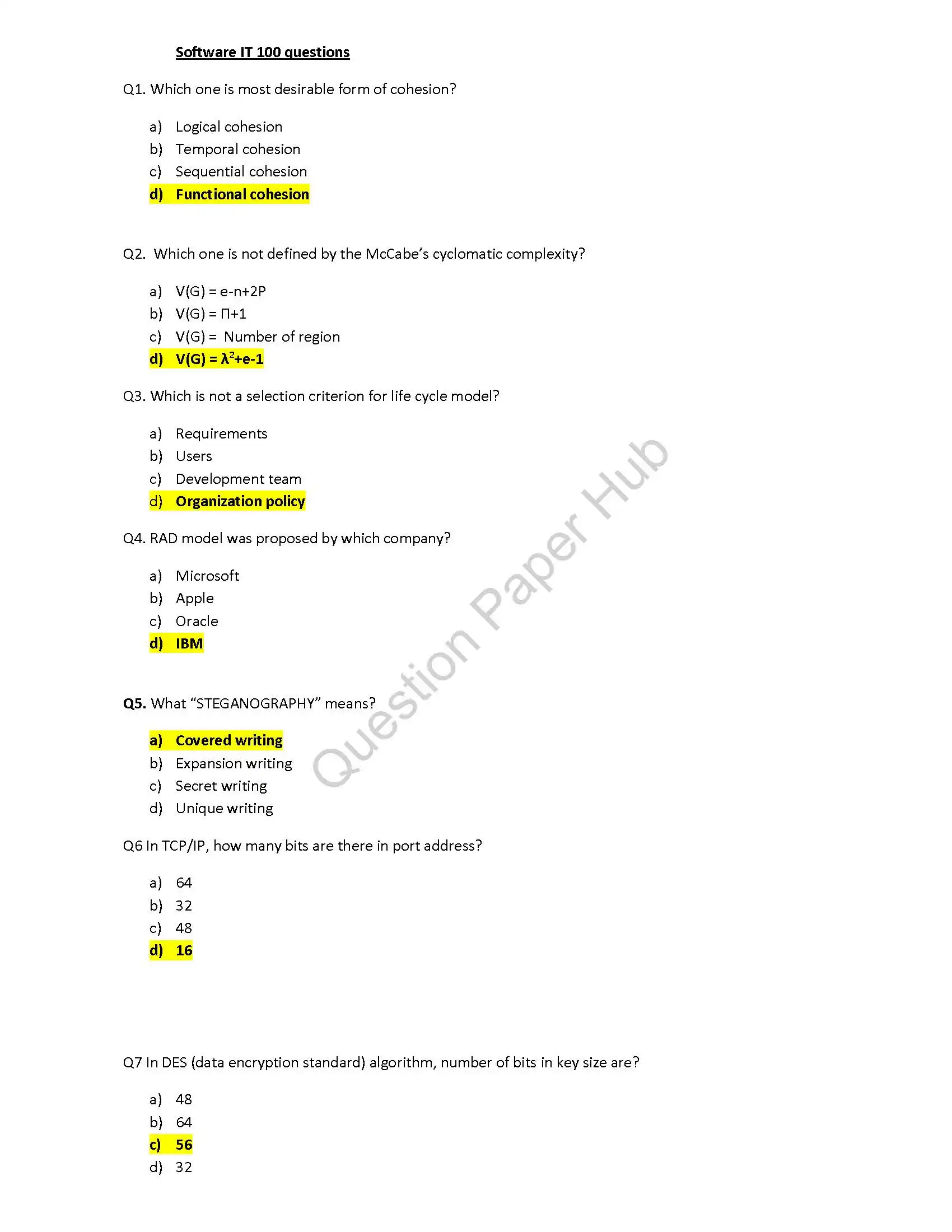 IT Software 100 Question