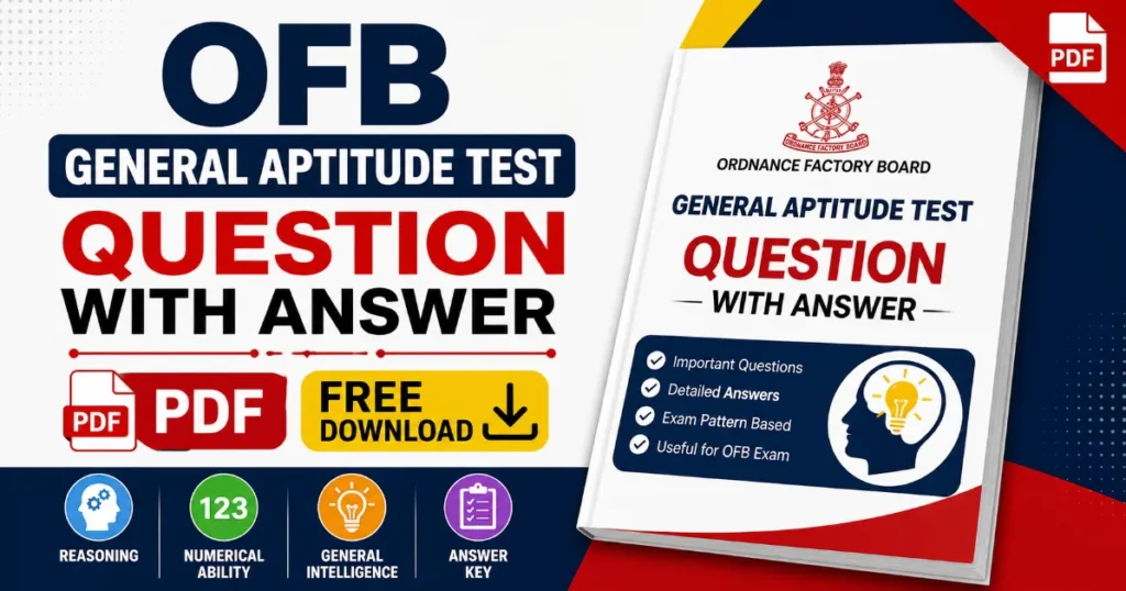 OFB General Aptitude Test Question With Answer PDF