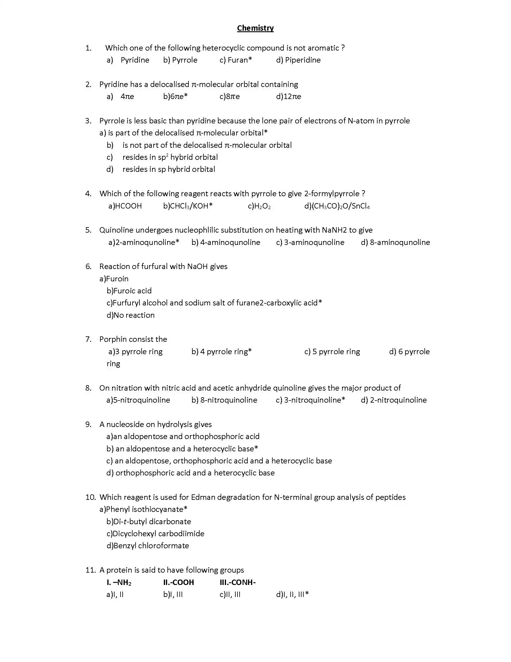 Top 90 Chemistry Question with Answer Key 2026