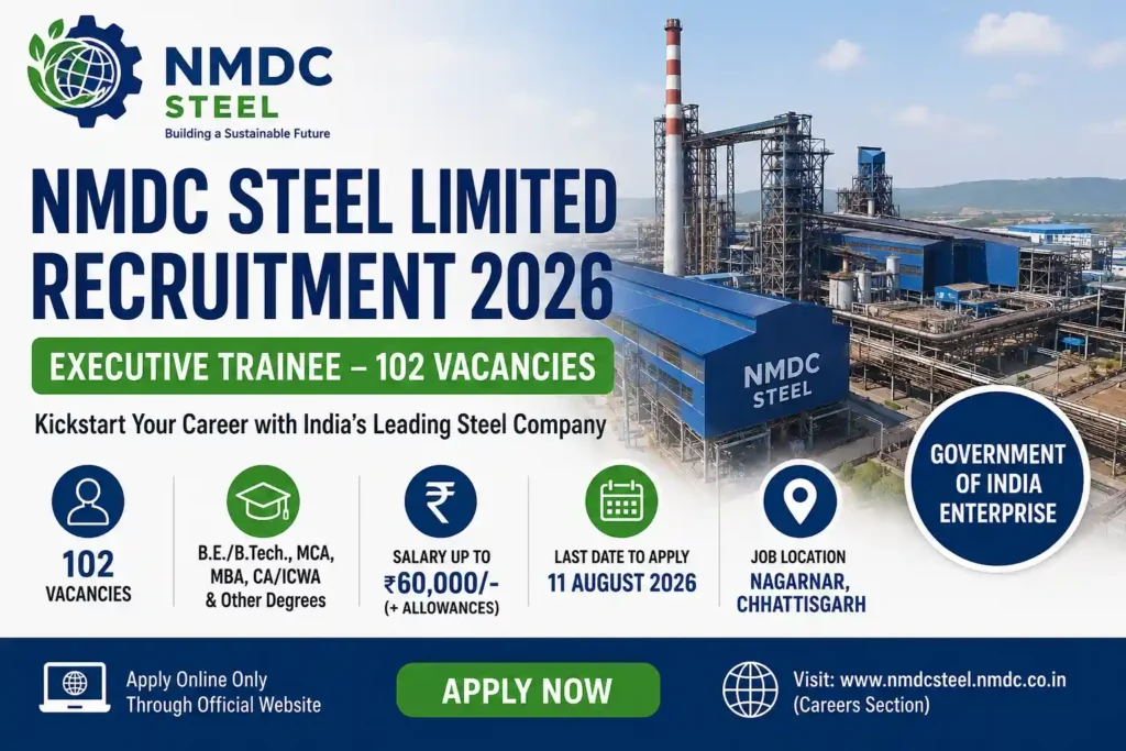 NMDC Steel Recruitment 2026
