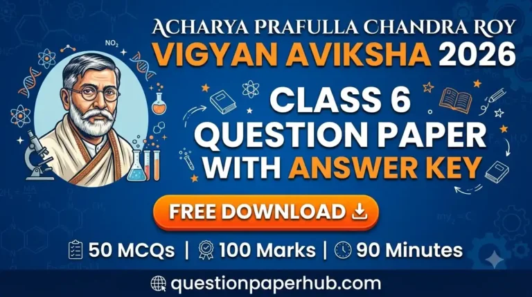 Acharya Prafulla Chandra Roy Vigyan Aviksha 2026 Answer Key